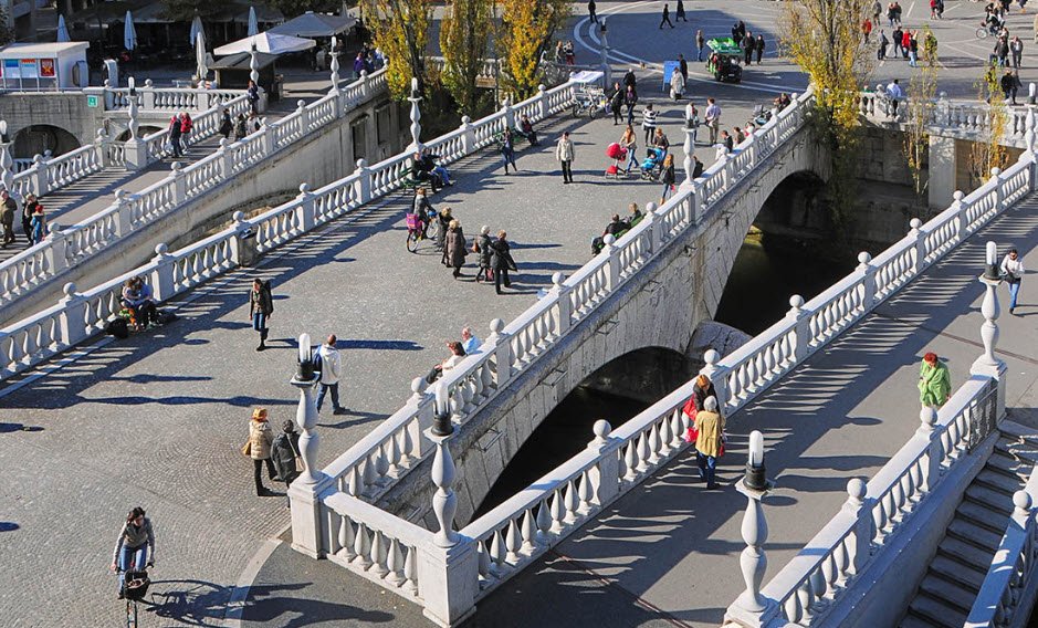 Triple Bridge (Tromostovje), Ljubljana, Slovenia